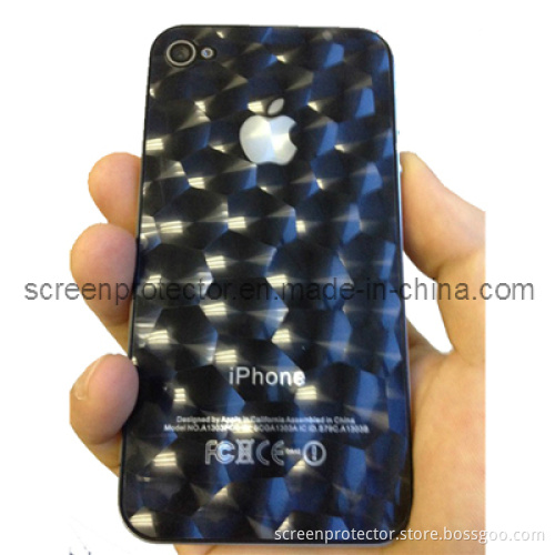 3D Water Cube Design Screen Protector for iPhone 4 Front and Back